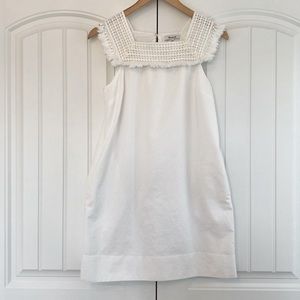 Madewell Sundream Women's Fringe Dress Size 6 White w Pockets